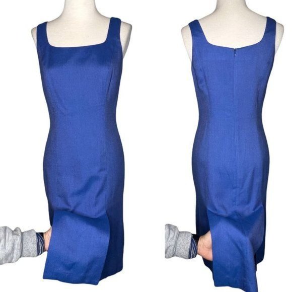 Isabel Ardee Neiman Marcus Exclusive Dress Set Vintage Blue Dress Suit USA Sz 6 - Picture 5 of 12